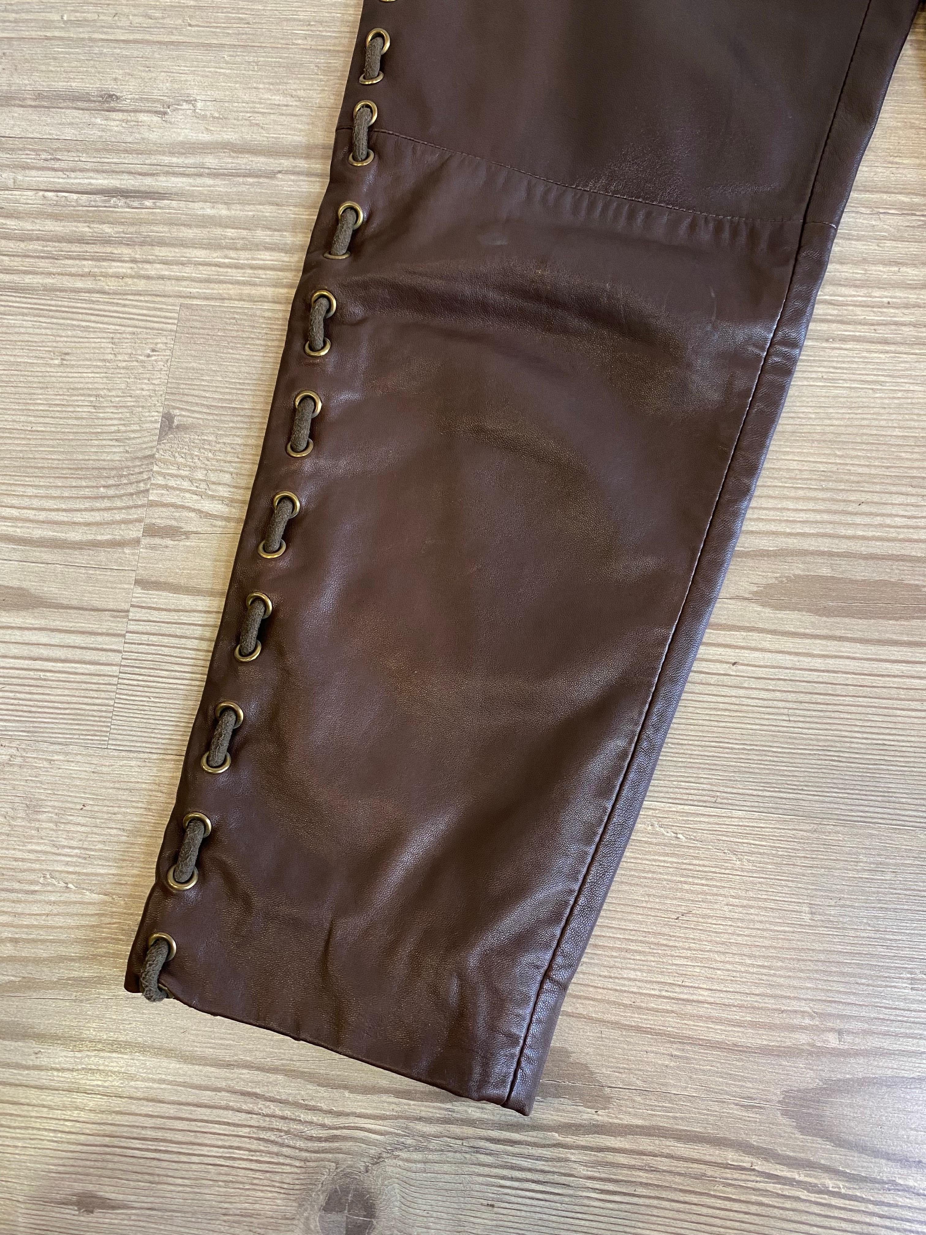 Boutique Valentino Pantalones de piel en Excelente estado para la venta en Carnate, IT
