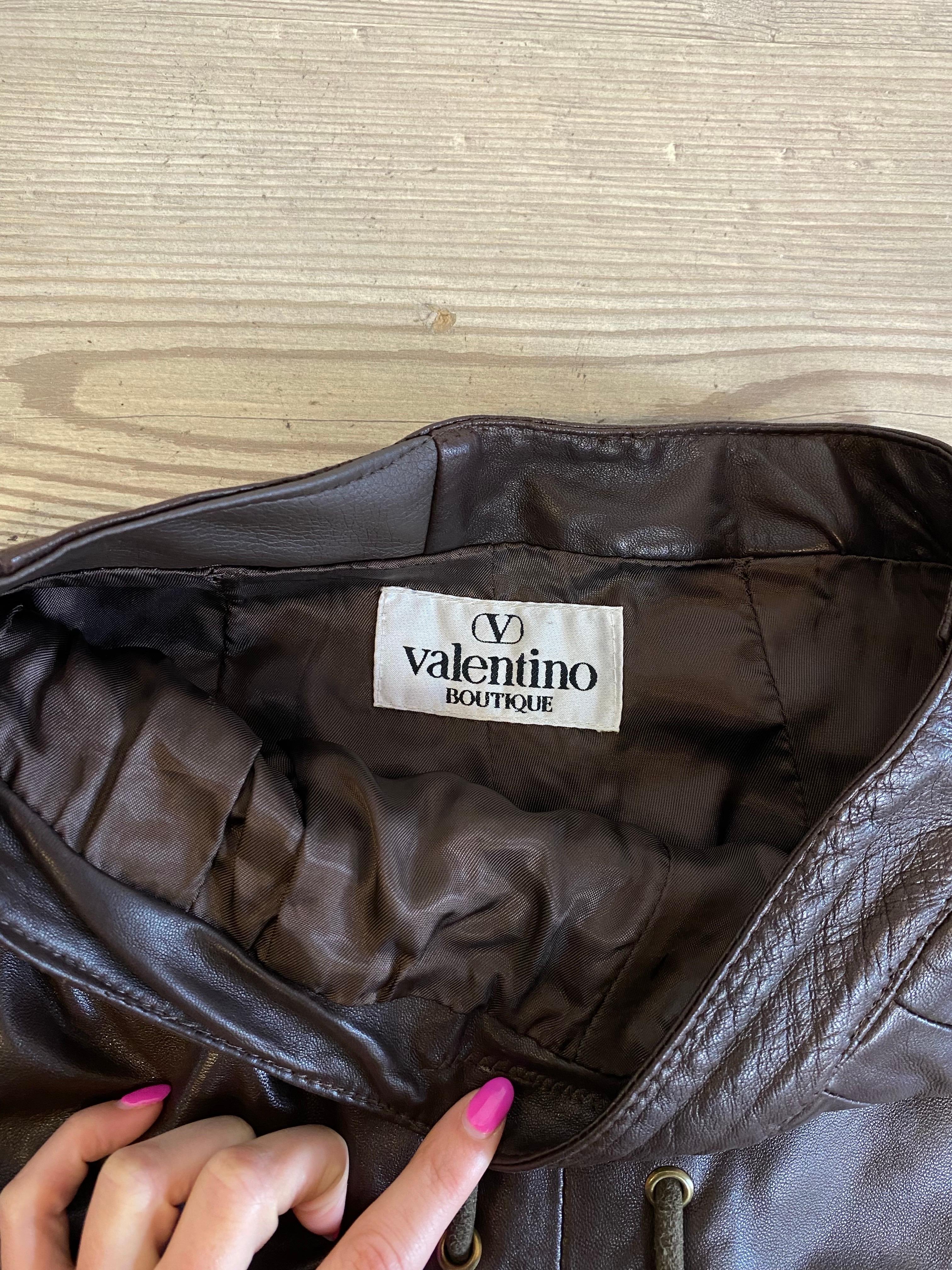 Boutique Valentino Pantalones de piel en venta 2