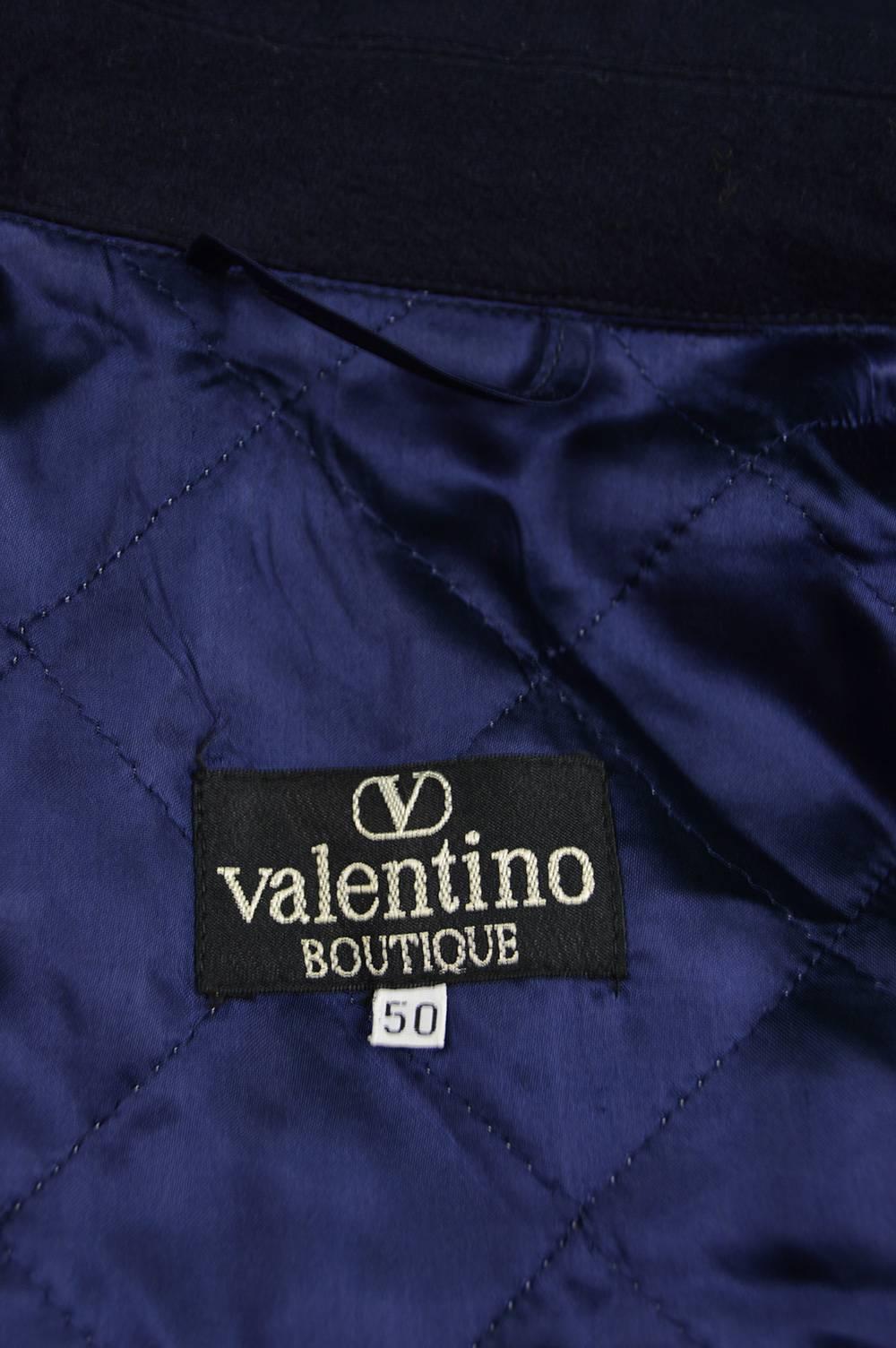 Valentino Boutique Men's Cashmere & Wool Vintage Cape Coat, 1980s 1