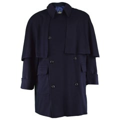 Valentino Boutique Men's Cashmere & Wool Retro Cape Coat, 1980s