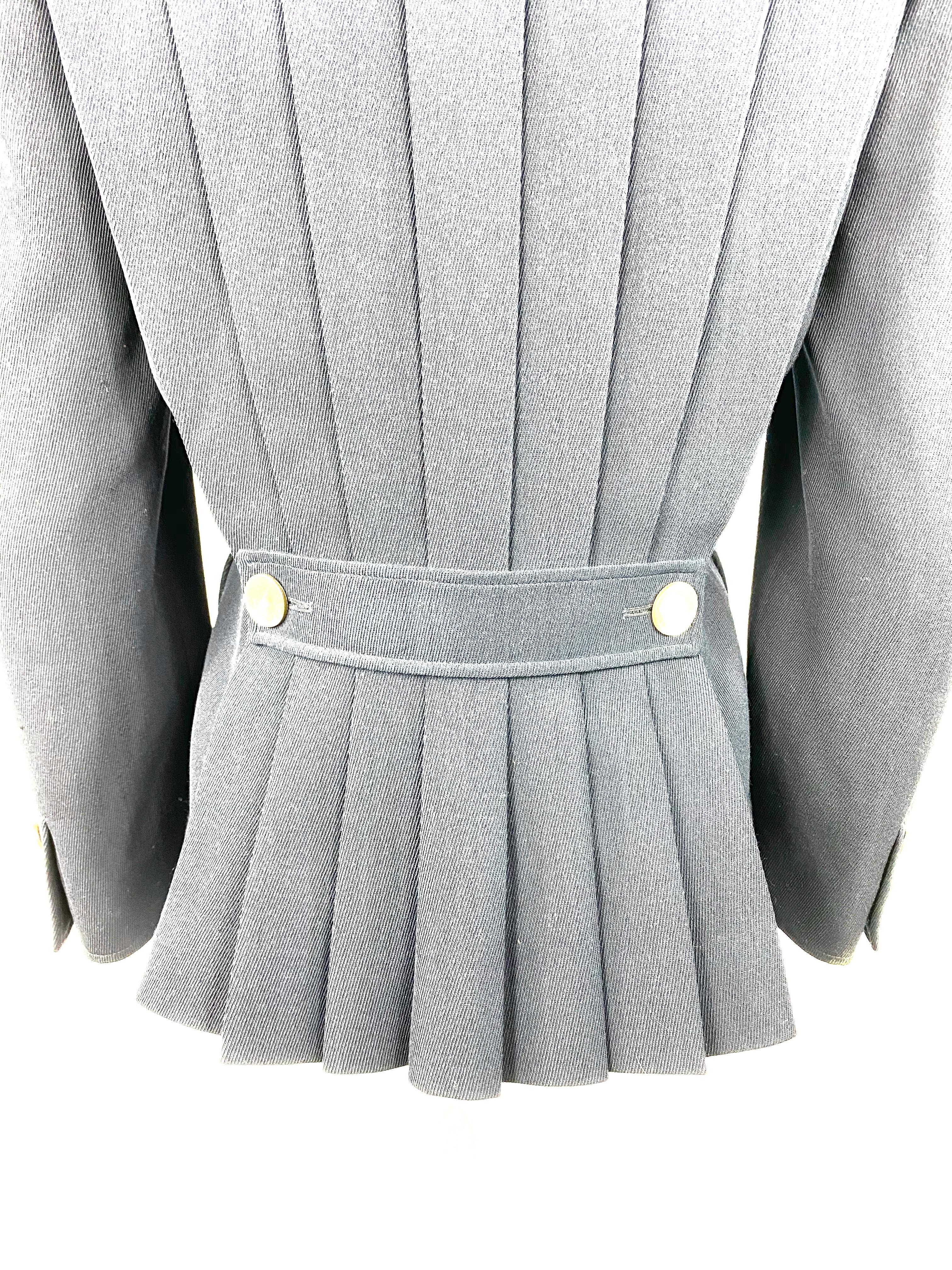Valentino Boutique Navy Blazer Jacket Size 6 For Sale 6