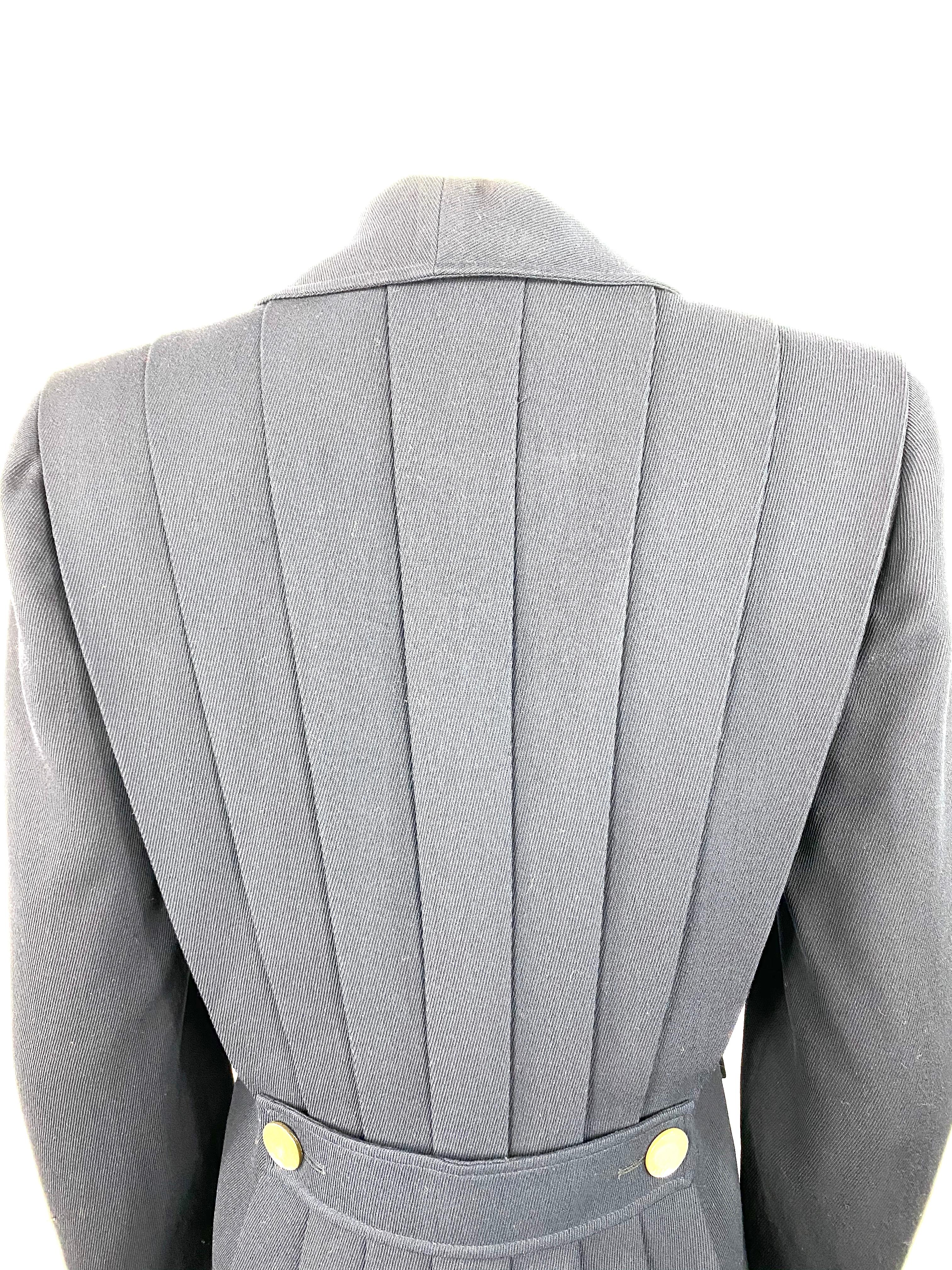 Valentino Boutique Navy Blazer Jacket Size 6 For Sale 7