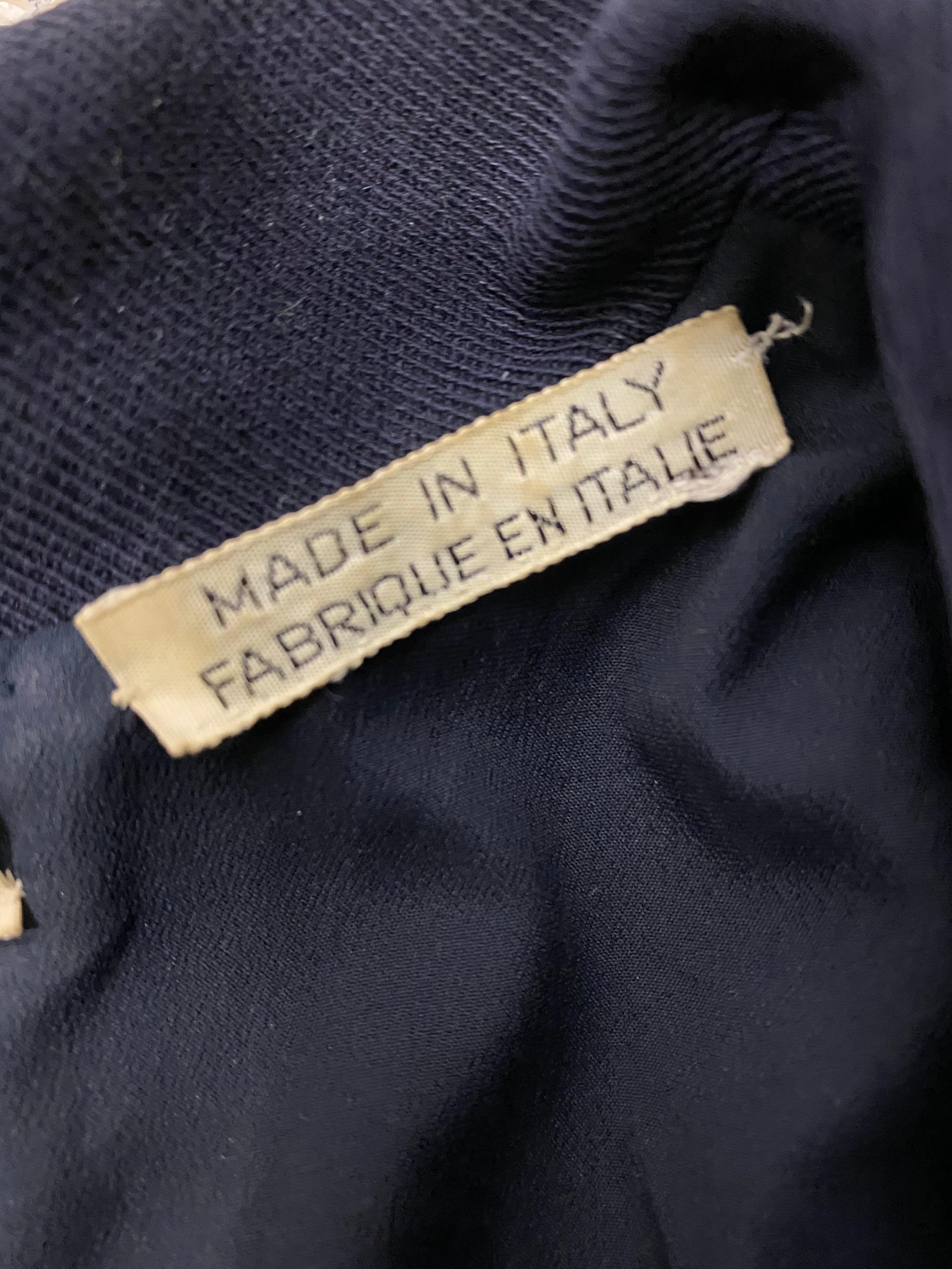 Valentino Boutique Navy Blazer Jacket Size 6 For Sale 9