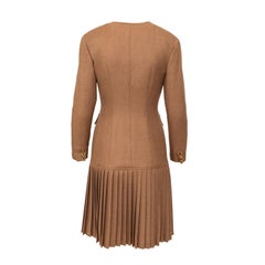 Valentino Boutique Pleated Wool Dress - '90s