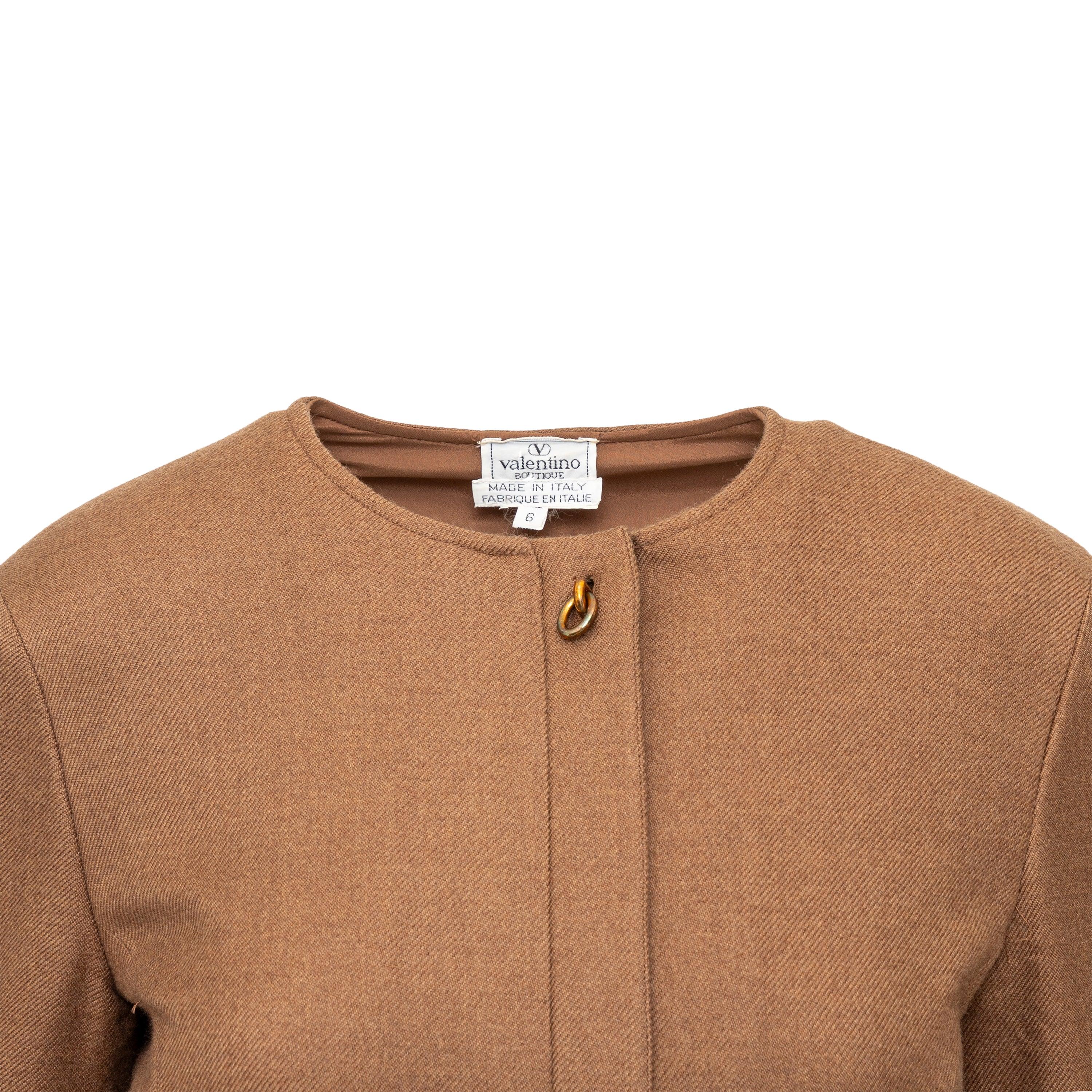 Valentino Boutique plissiertes Kleid aus Wolle - 90er Jahre im Angebot 1
