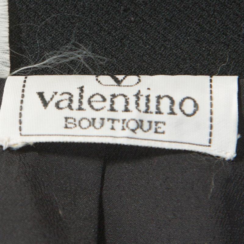Valentino Boutique Vintage Black Blazer XL For Sale 1