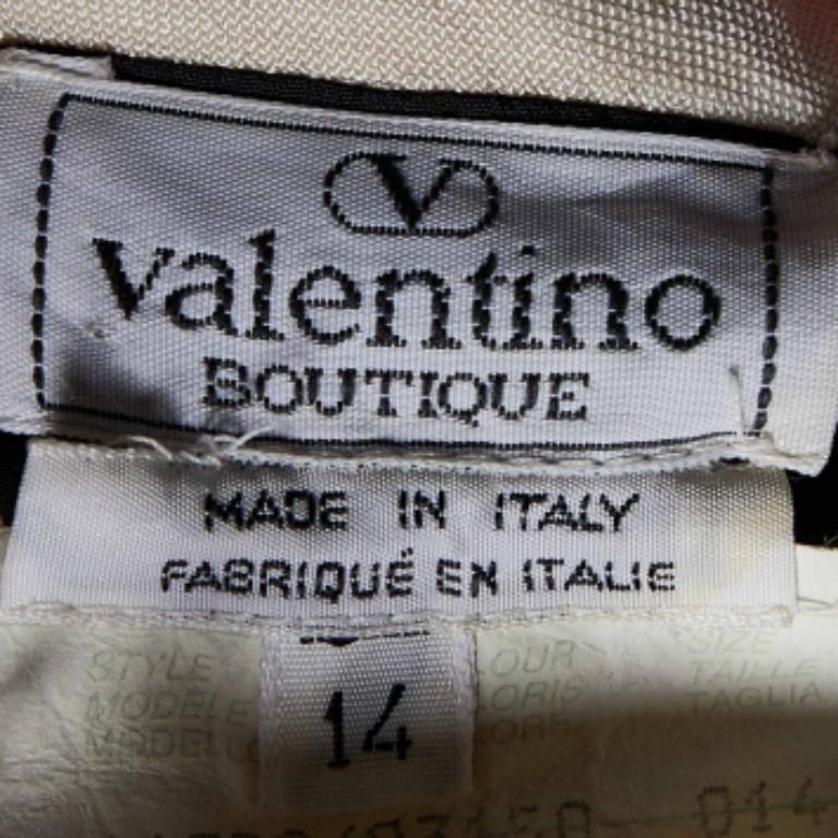Valentino Boutique Vintage Black Wool Midi Dress XL In Good Condition For Sale In Dubai, Al Qouz 2