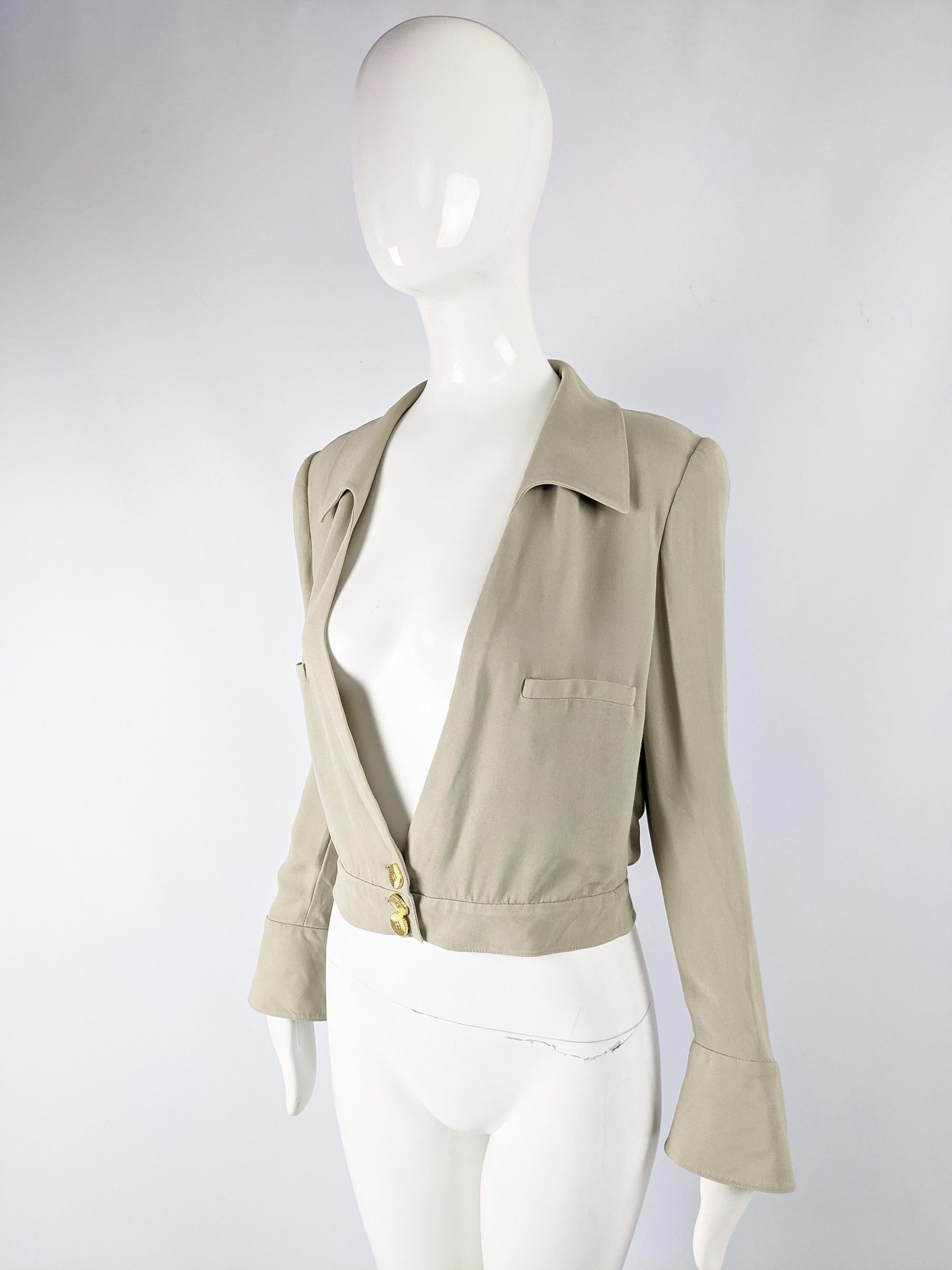 Beige Valentino Boutique Vintage Blouson Jacket, 1980s