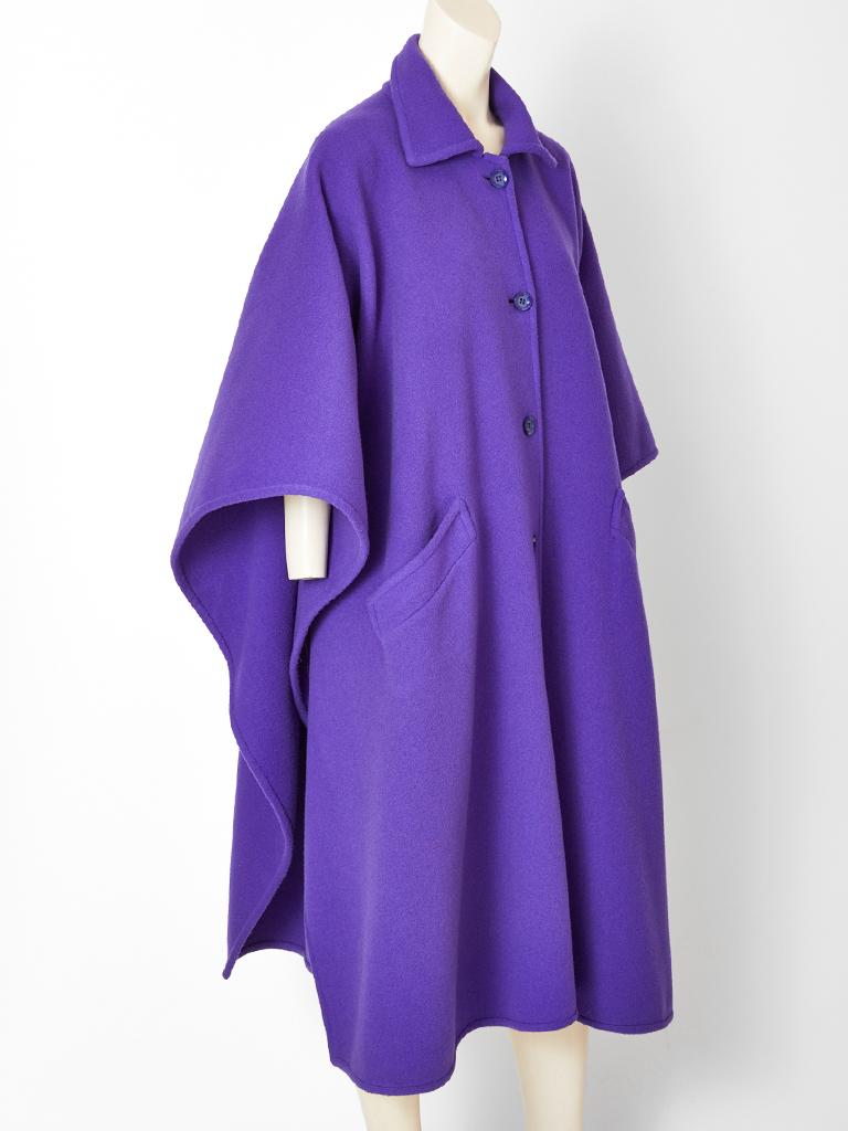 Purple Valentino Boutique Wool Cape