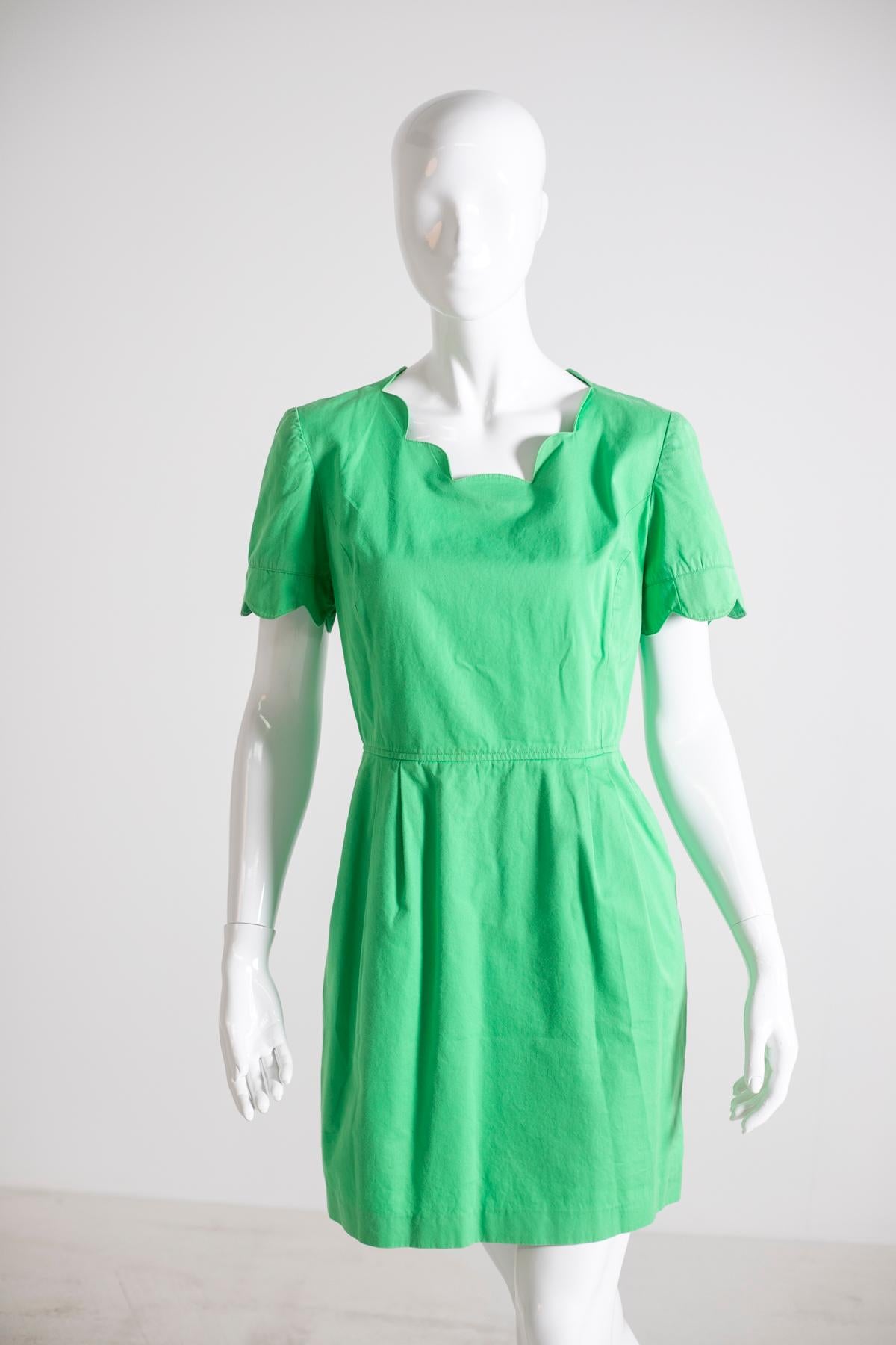 Valentino Brilliant Green Vintage Dress For Sale 4