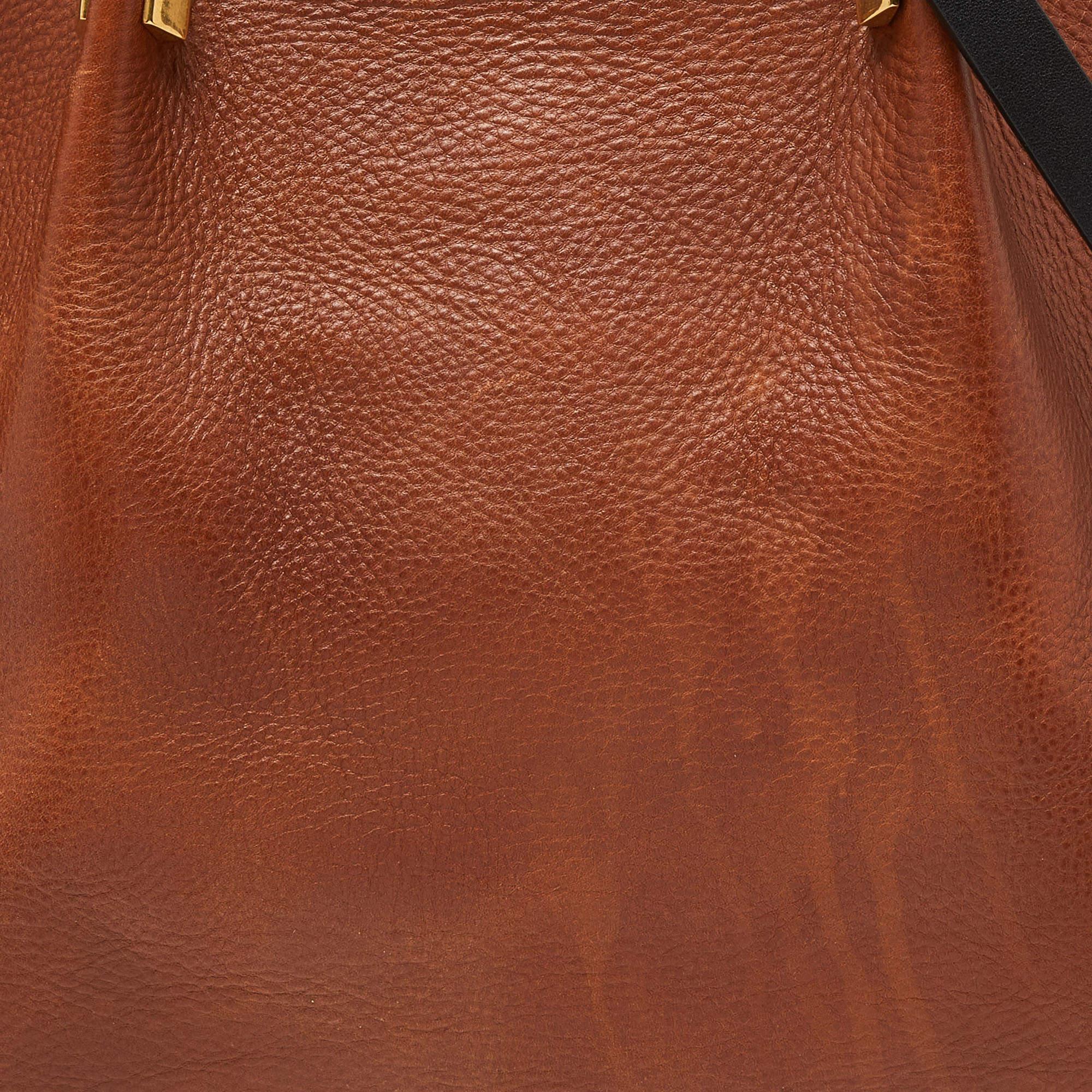 Valentino Tote media VLOGO Escape in pelle marrone/nera in vendita 2