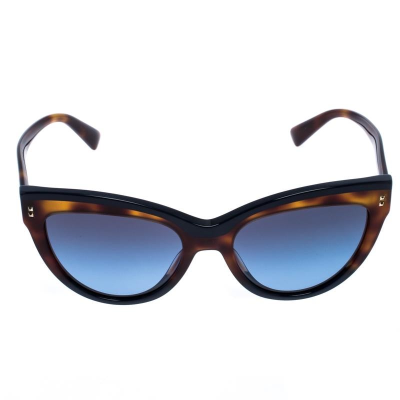 Valentino Brown/Blue Gradient VA4034 Cat Eye Sunglasses 1