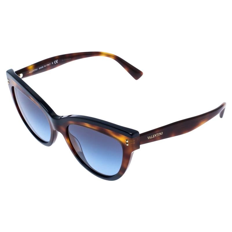 Valentino Brown/Blue Gradient VA4034 Cat Eye Sunglasses