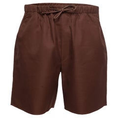 Valentino Brown Cotton Drawstring Shorts M