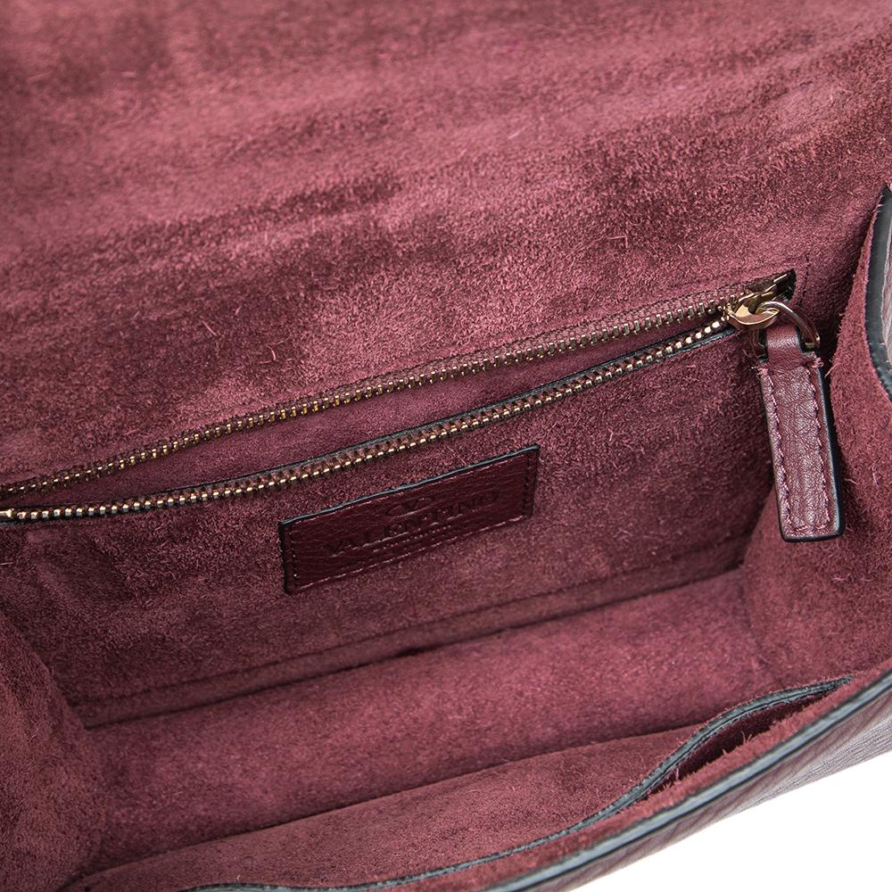 Valentino Brown Leather Mini Glam Lock Shoulder Bag 2
