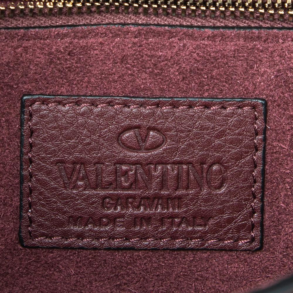 Valentino Brown Leather Mini Glam Lock Shoulder Bag 4