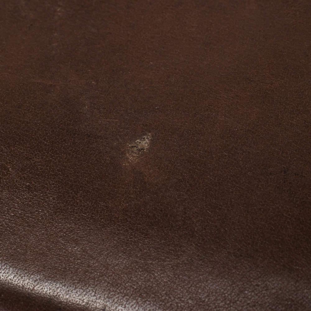 Valentino Brown Leather V Ring Flap Continental Wallet 1