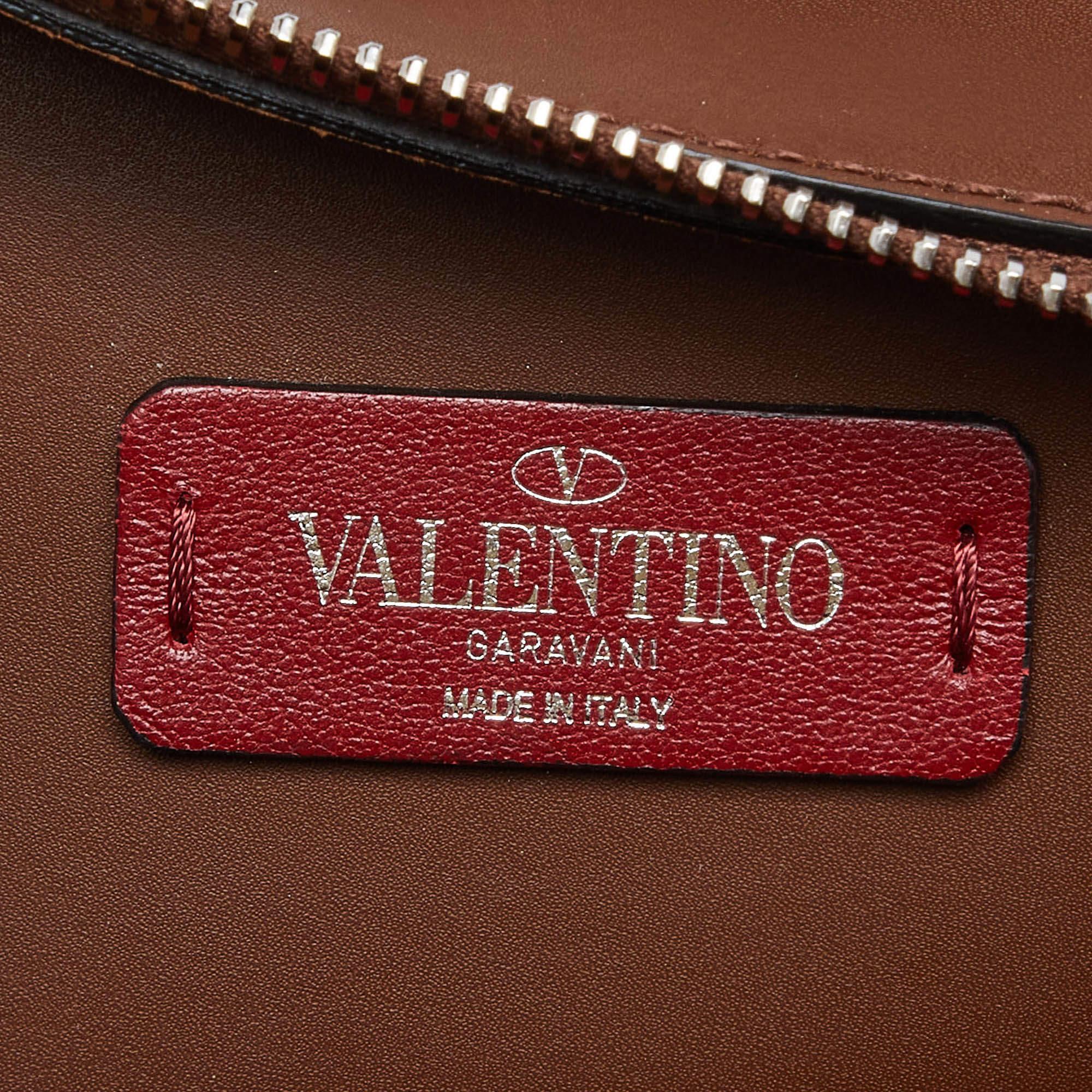 Valentino Brown Leather VLTN Belt Bag 1