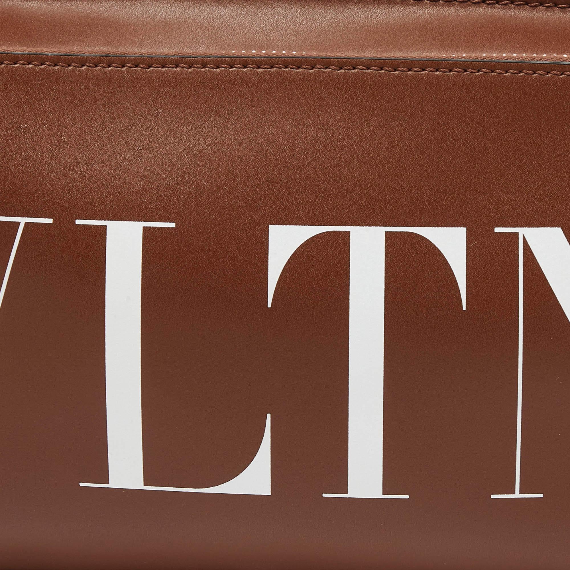 Valentino Brown Leather VLTN Belt Bag 2