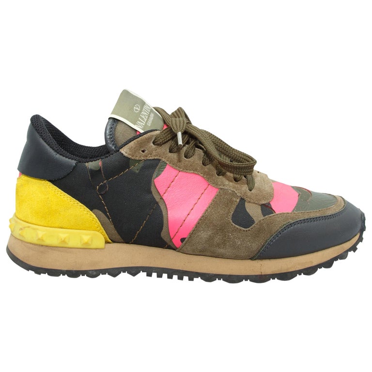 Valentino Brown and Multicolor Camo Sneakers For Sale at 1stDibs ...