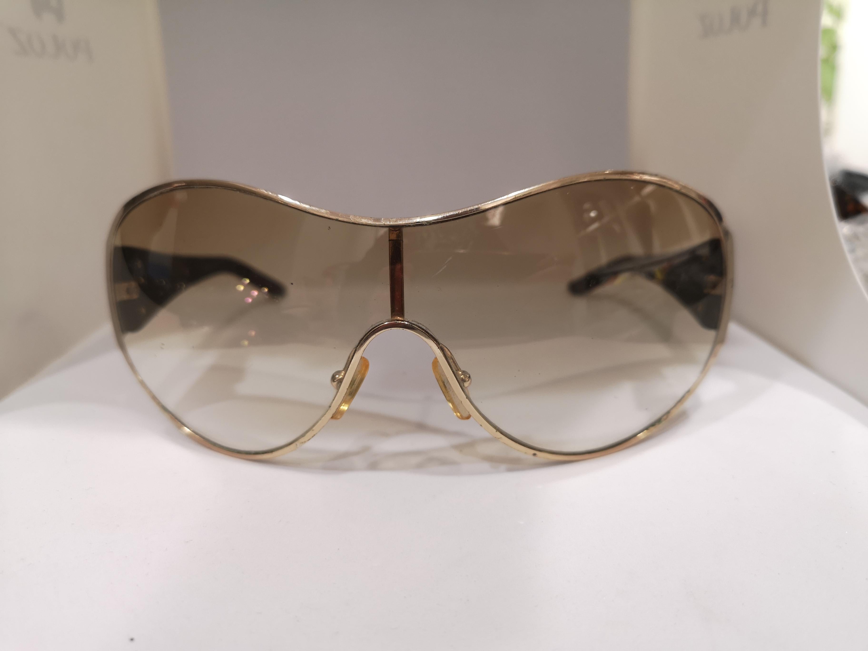 Women's Valentino brown swarosvki stones mask sunglasses
