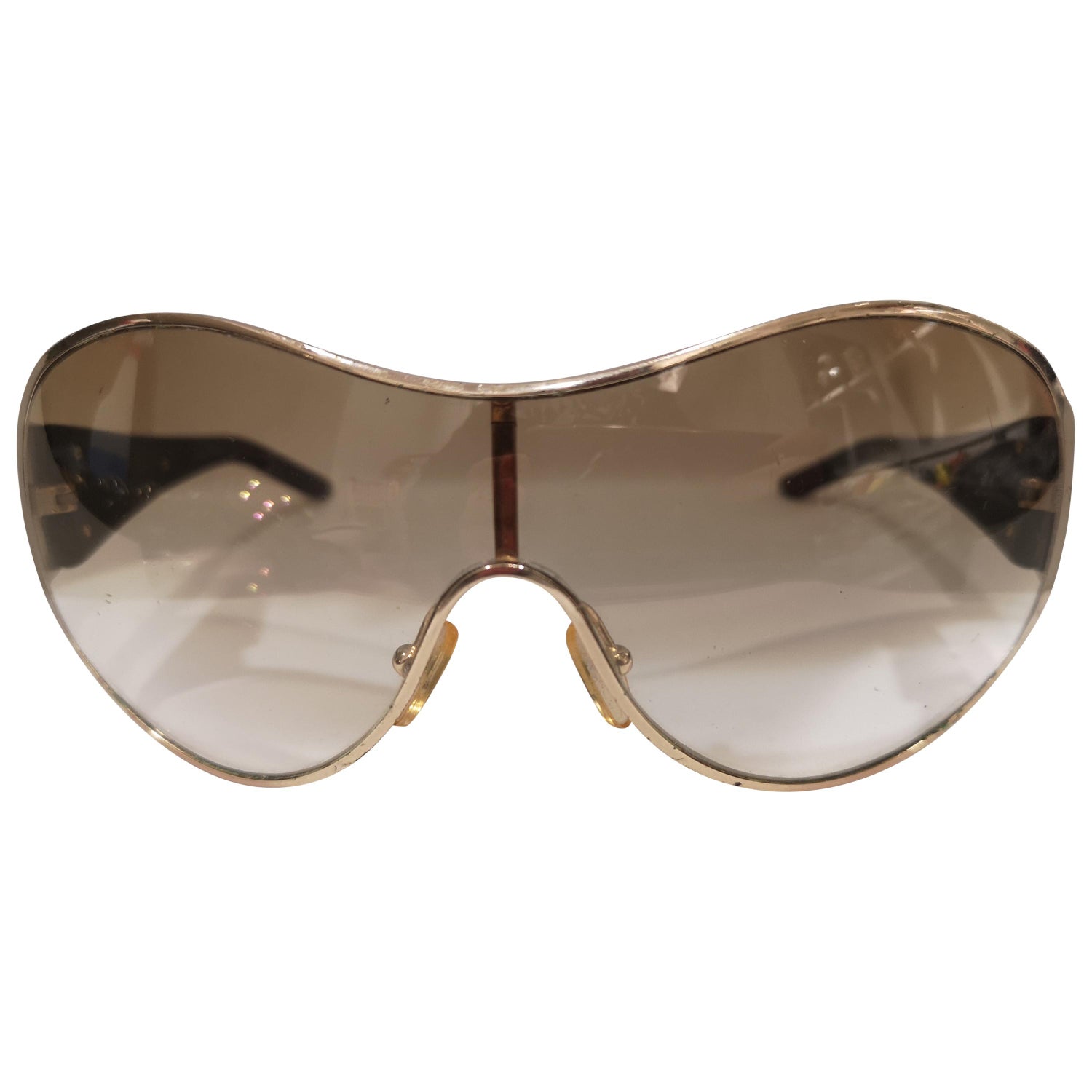 Valentino brown swarosvki stones mask sunglasses at 1stDibs