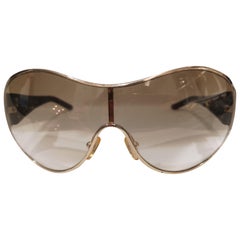 Valentino brown swarosvki stones mask sunglasses