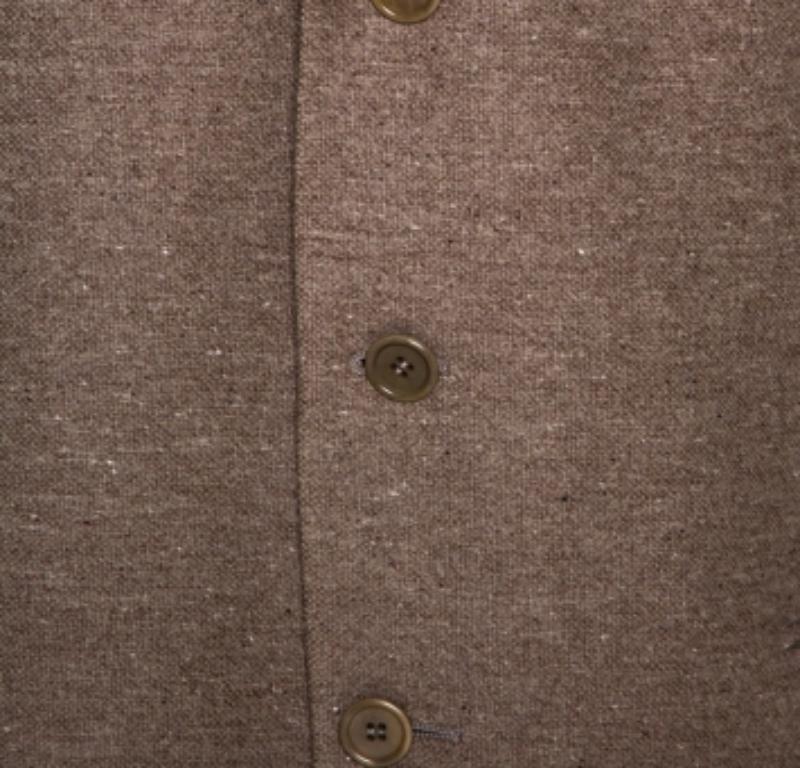 Valentino Brauner Wollblazer mit drei Knöpfen XXL Herren im Angebot