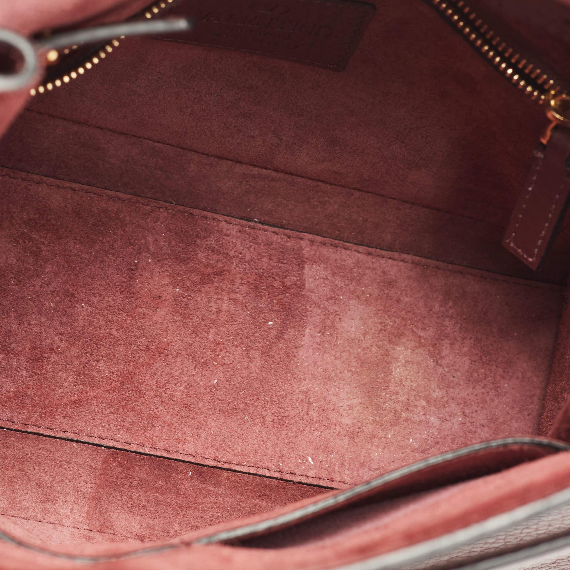 Valentino Burgundy Leather Flap Top Handle Bag 11