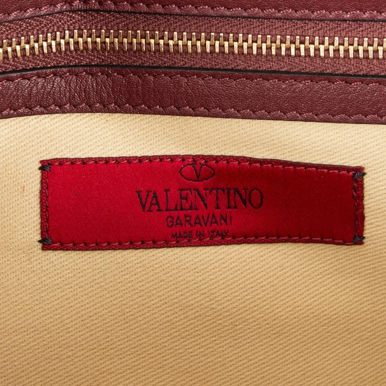 Valentino Red Leather Medium Rockstud Glam Lock Flap Bag at 1stDibs