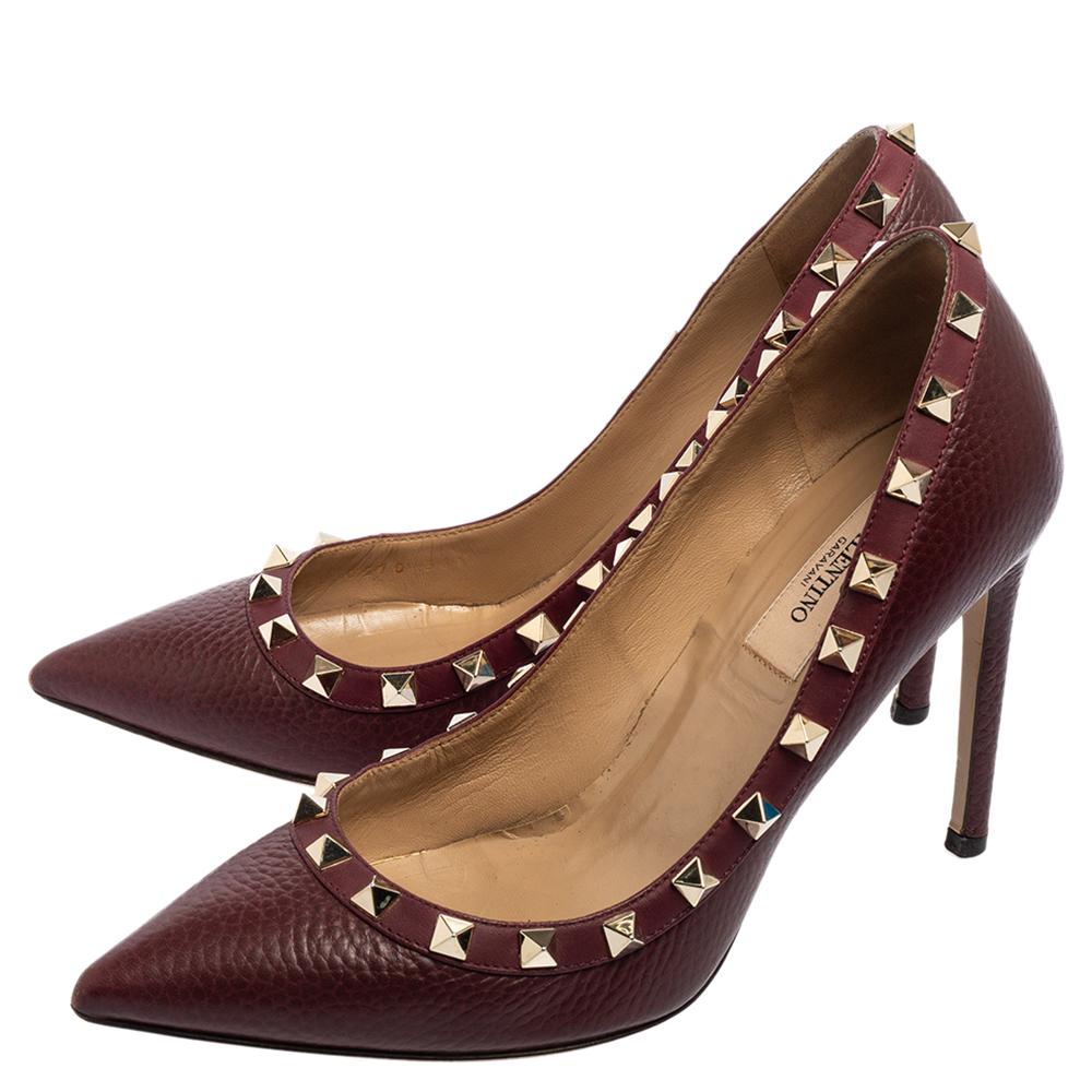 Valentino burgundy sales shoes