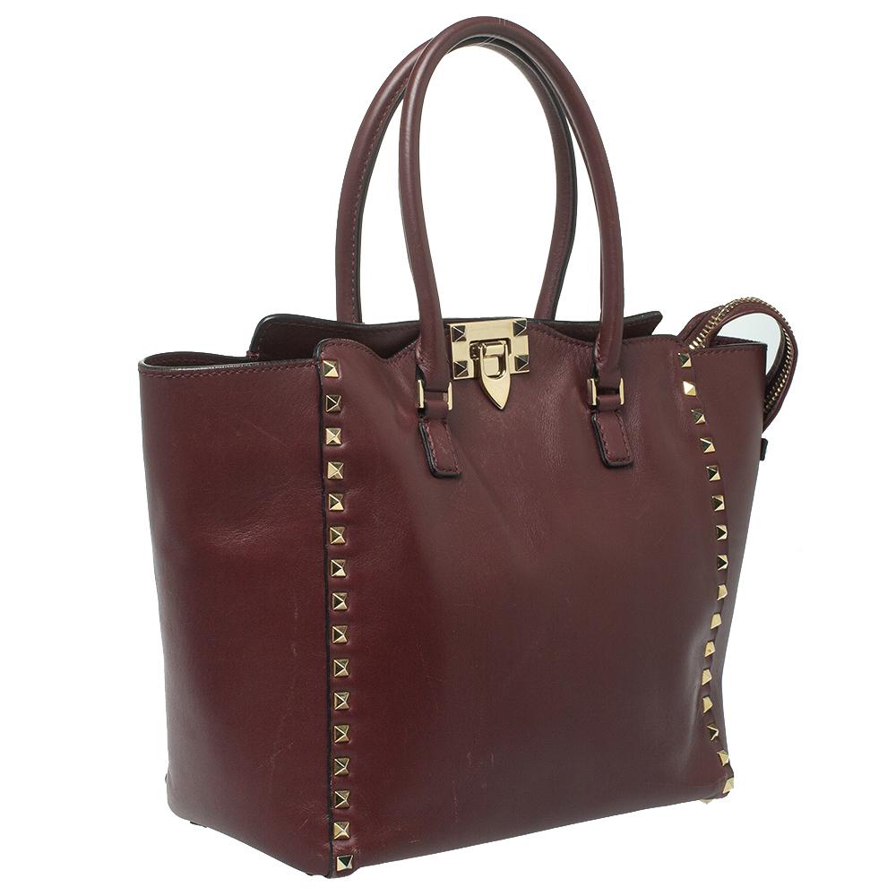 valentino rockstud trapeze tote