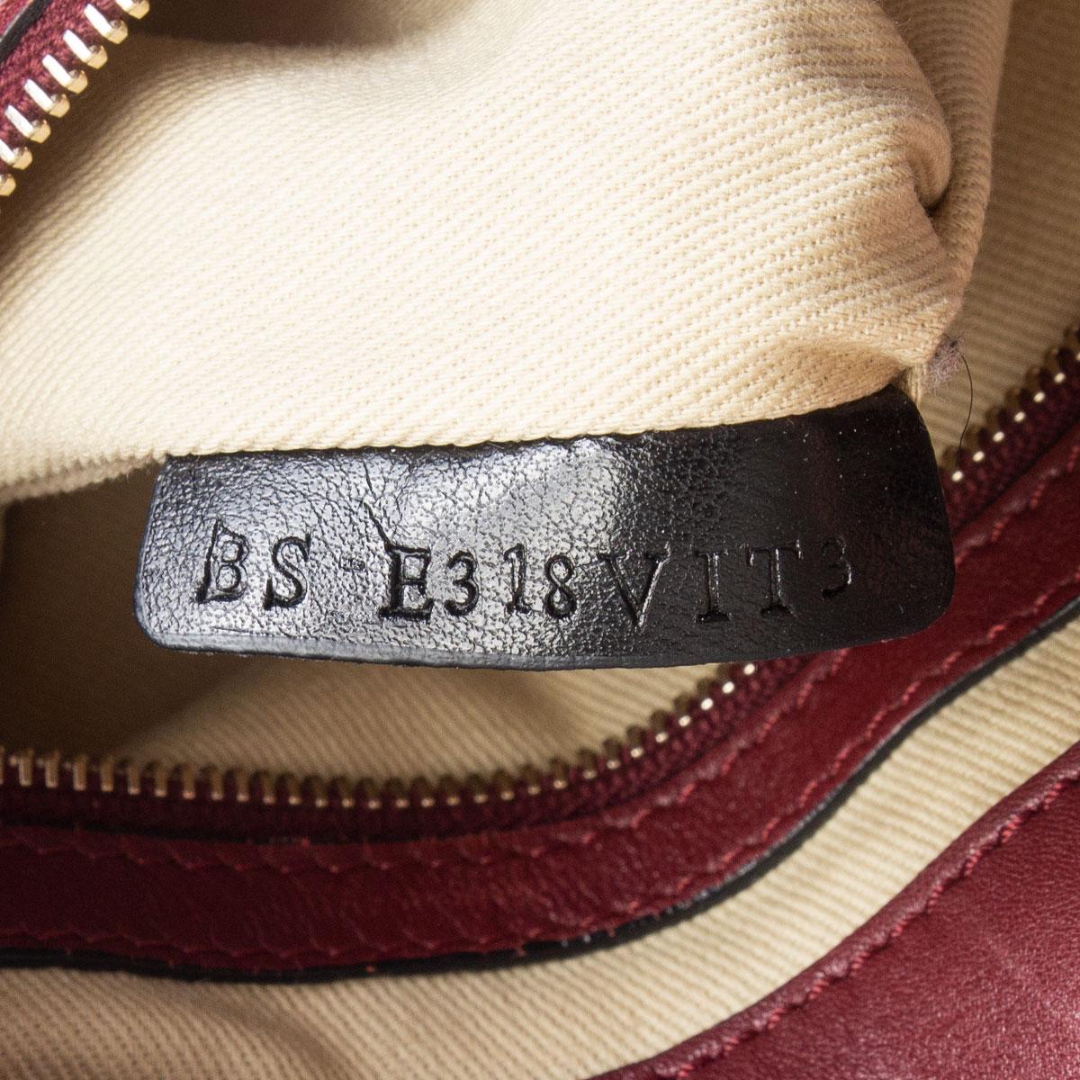 Brown VALENTINO burgundy leather Rockstud VA VA VOOM LARGE TOTE Bag For Sale