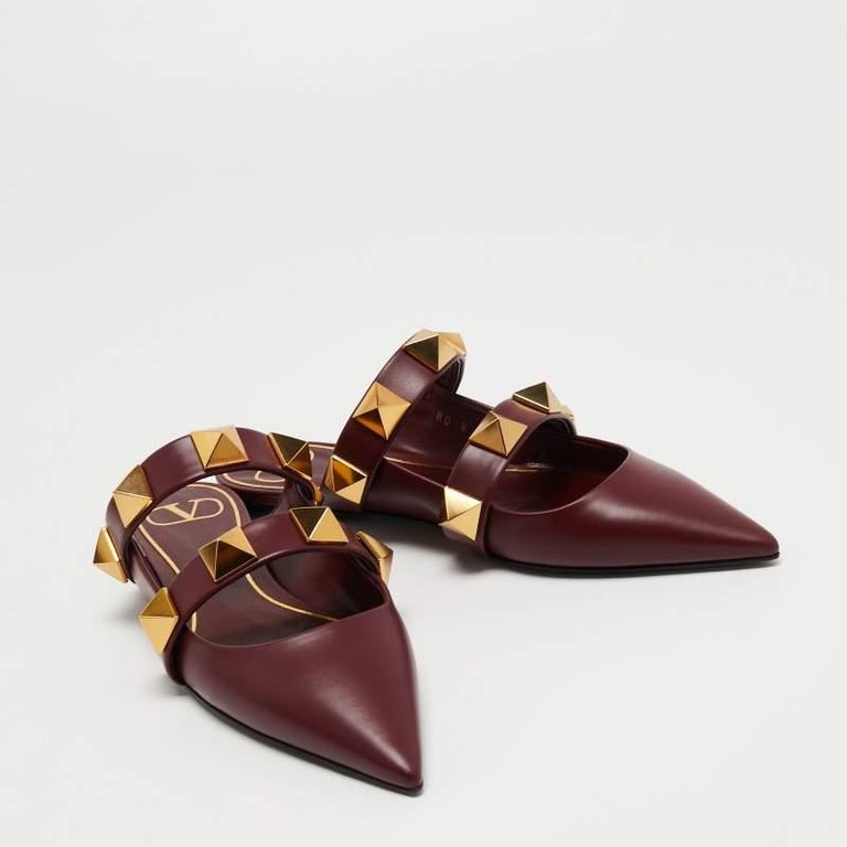 Florentina Burgundy Leather Mule