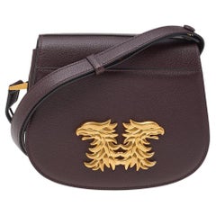 Valentino Burgundy Leather Rubin Maison Gryphons Shoulder Bag