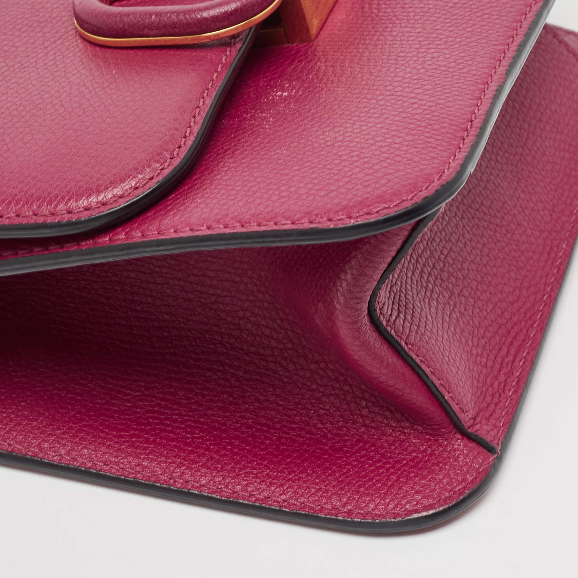 Women's Valentino Burgundy Leather Small VSling Shoulder Bag