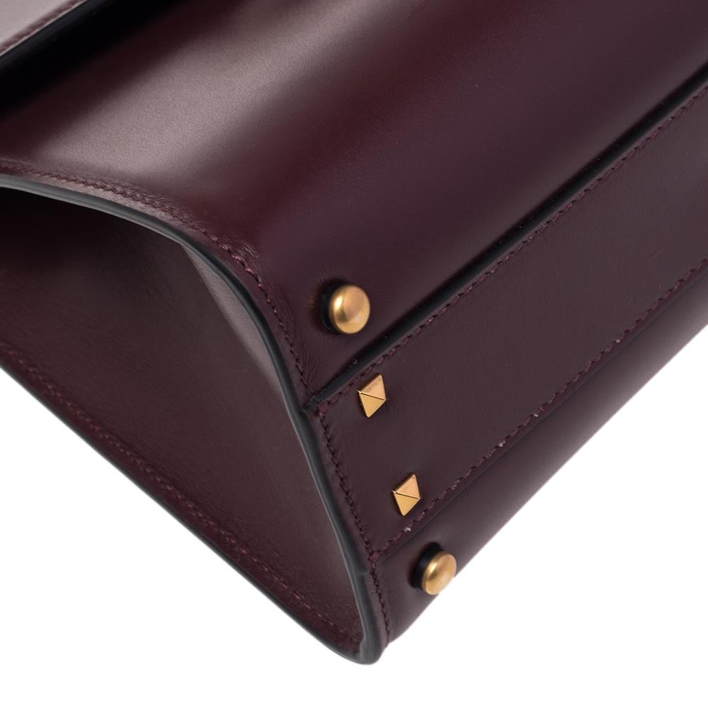 Valentino Burgund Leder Klein VSLING Top Handle Tasche 1