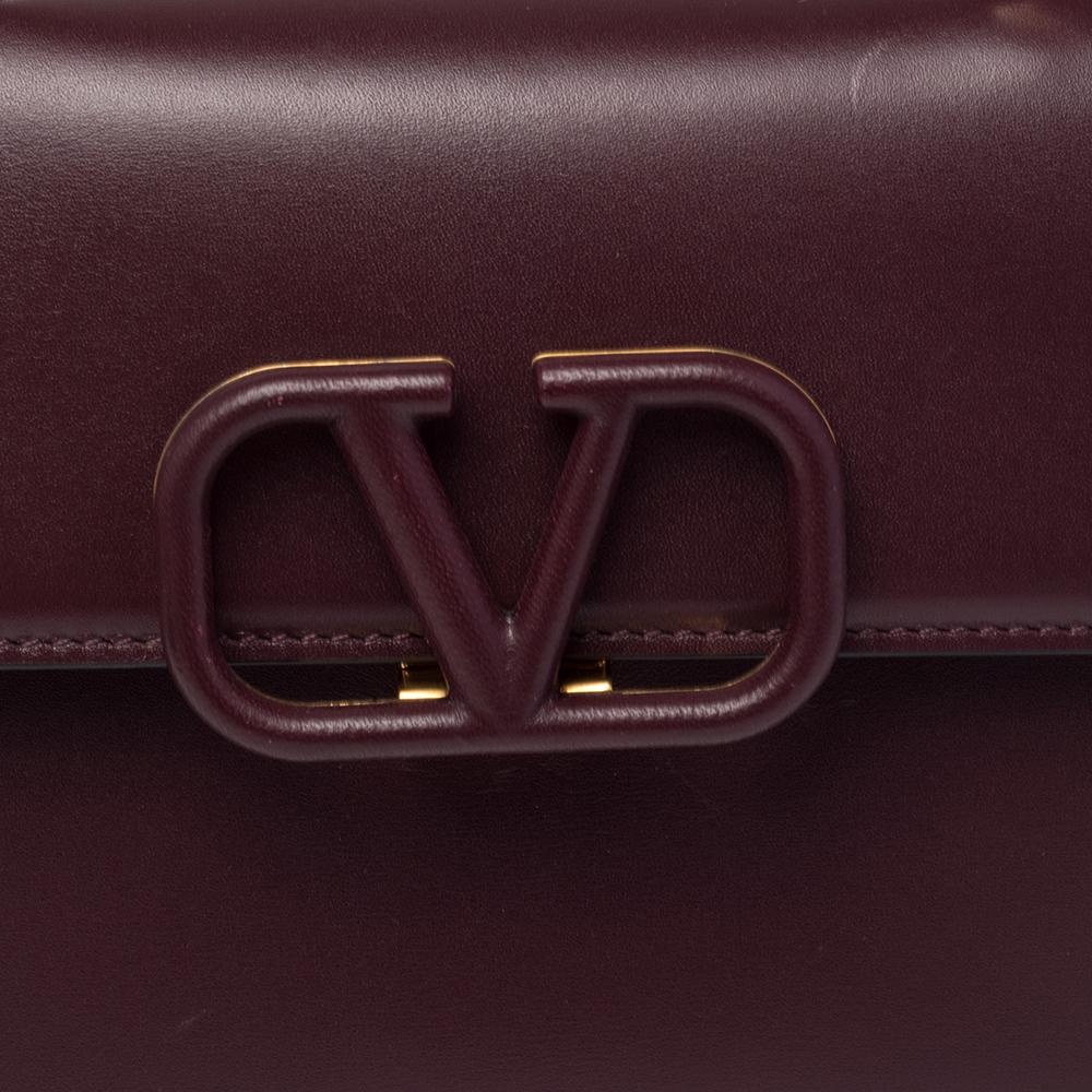 Valentino Burgund Leder Klein VSLING Top Handle Tasche 3