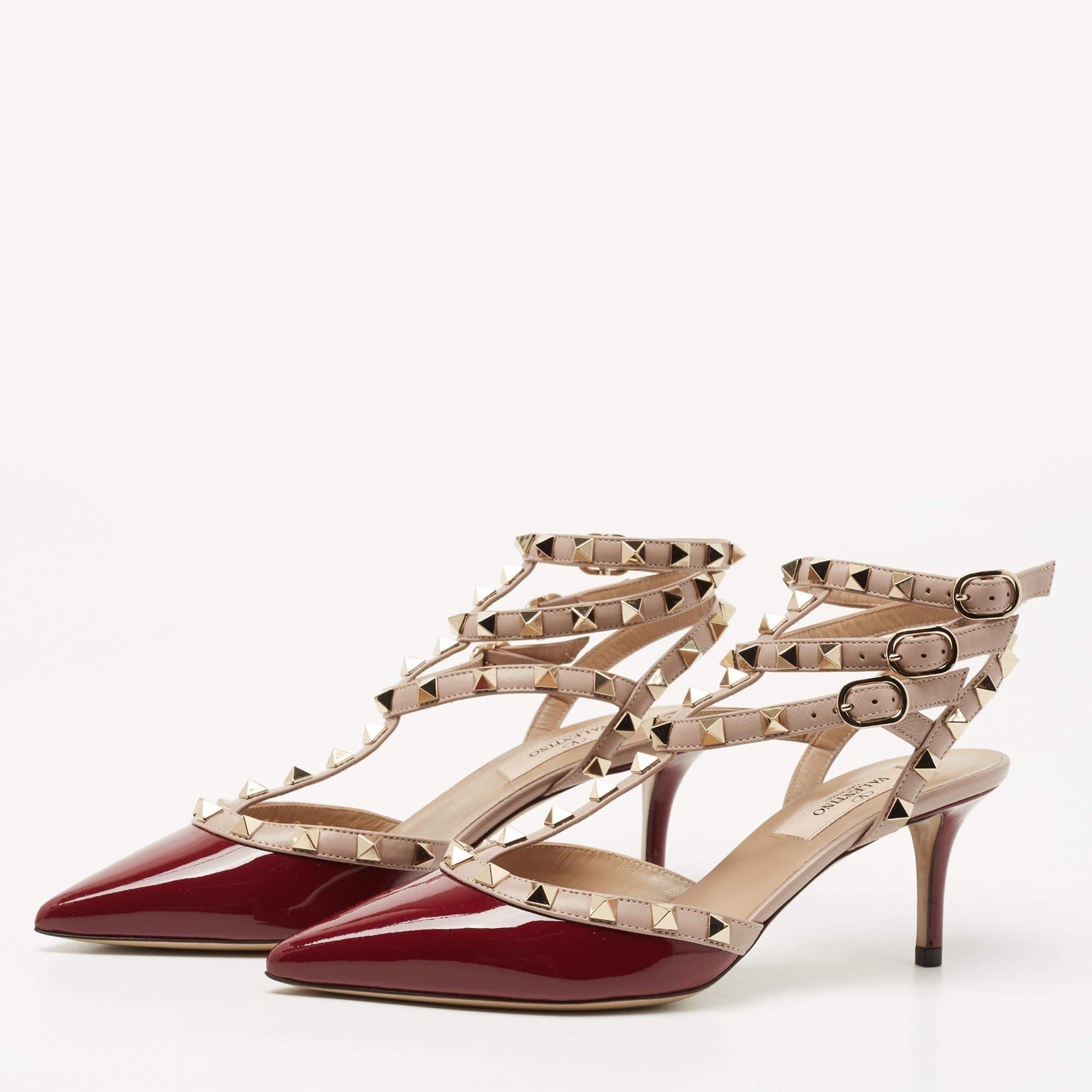 When considering Valentino, three words come to mind: luxurious, bold, and iconic. These gorgeous shoes are crafted from prime quality materials, and the sleek silhouette is adorned with carefully placed Rockstuds. They can be styled with various