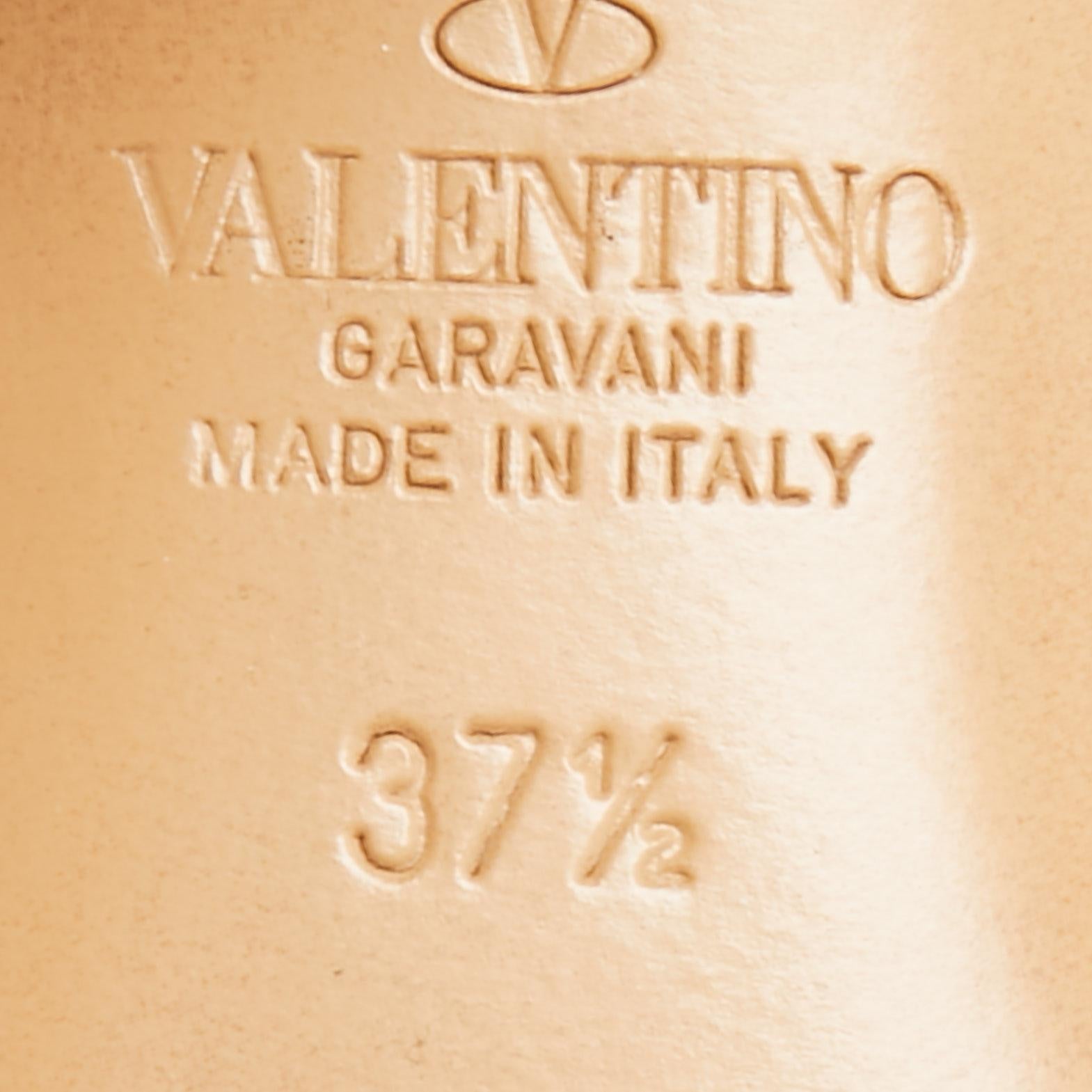 Women's Valentino Burgundy Patent Leather Vlogo Slingback Pumps Size 37.5