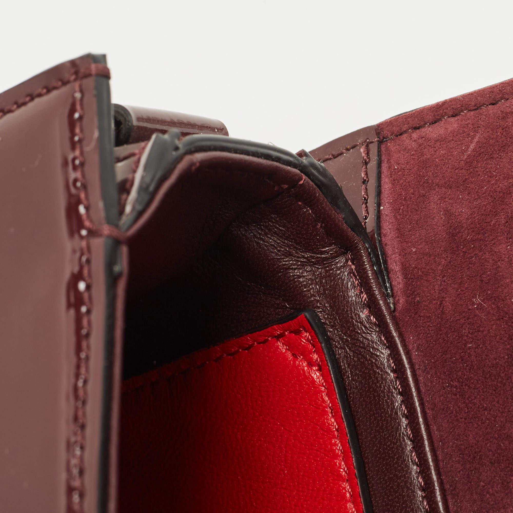 Valentino Burgundy Small Patent Leather Supervee Crossbody Bag 5