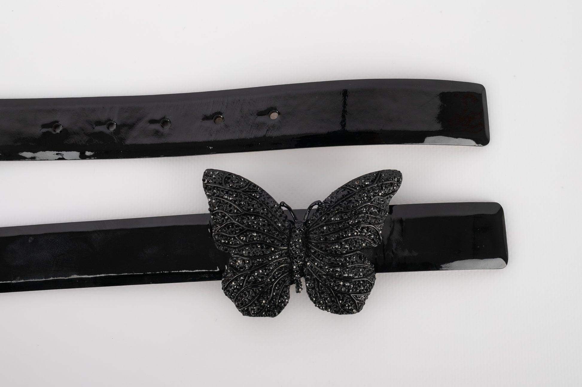 Valentino Butterfly Belt with Metal Buckle In Excellent Condition In SAINT-OUEN-SUR-SEINE, FR
