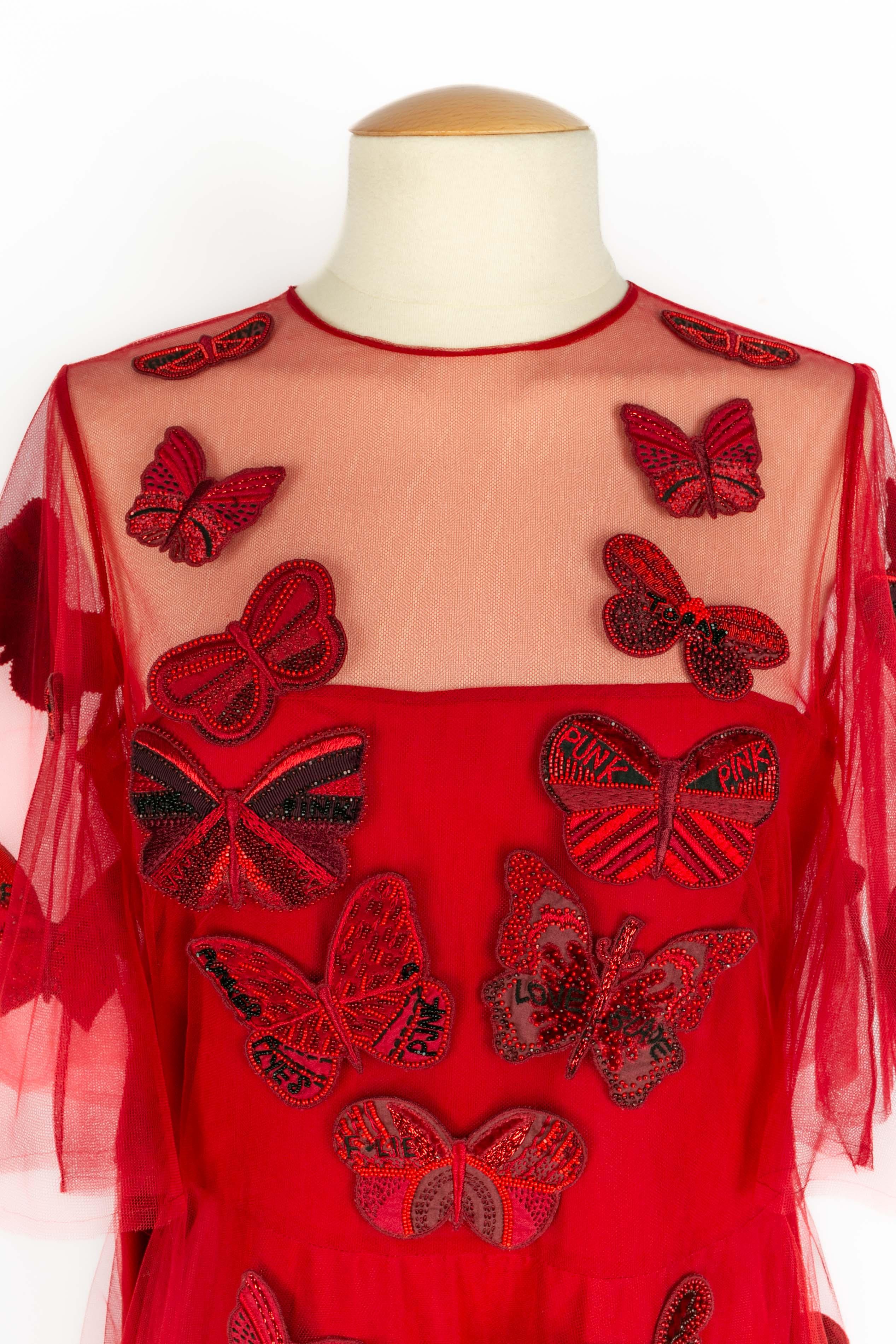 Red Valentino 'butterfly' dress For Sale