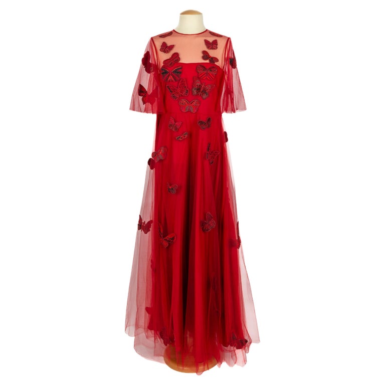 green emerald velvet dress RED Valentino Embroidered Poplin Dress M-M/L main image 0