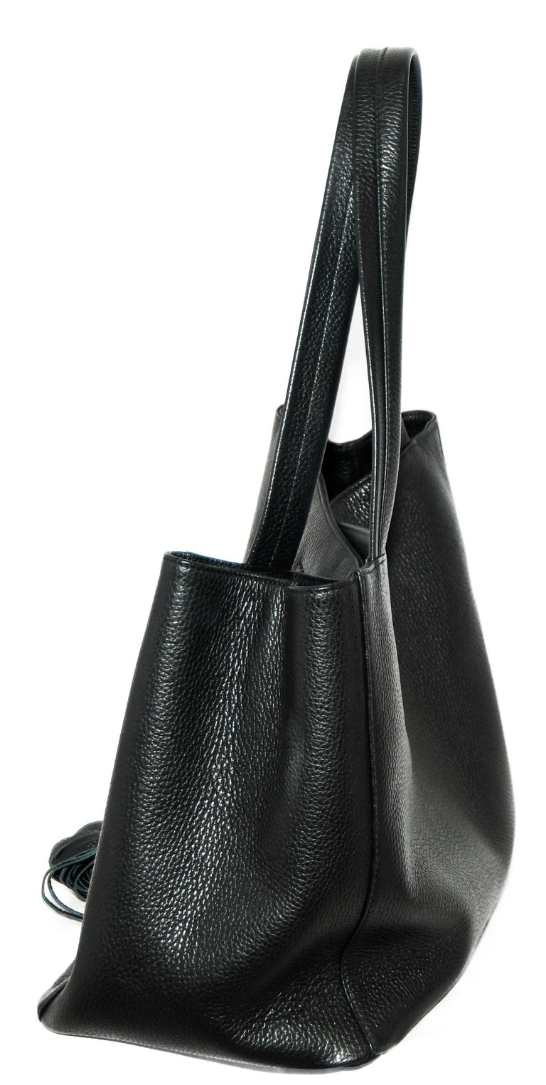 by Mario Valentino Estelle Signature Black Top Flat Shoulder Strap Bag at 1stDibs