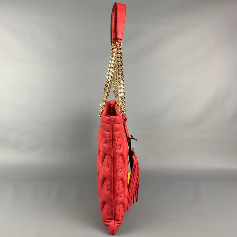 Valentino by Mario Valentino Red Licia Quilted Crossbody Bag at FORZIERI