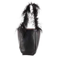Valentino By Your Side Bucket Bag Leather with Feathers Medium