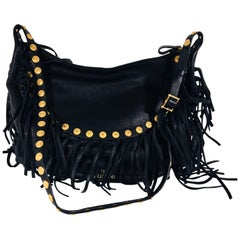 Valentino C-Rockee Fringe Hobo Bag