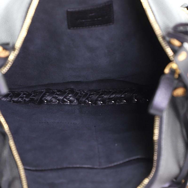 Valentino C-Rockee Fringe Hobo Studded Leather Large 1