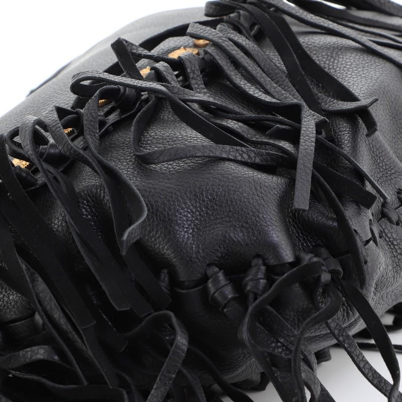 Valentino C-Rockee Fringe Hobo Studded Leather Large 3